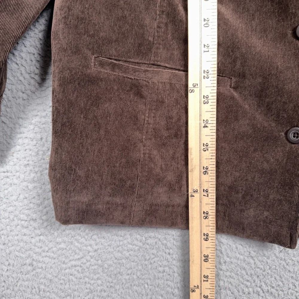 Croft & Barrow Shacket Womens 1X Brown Corduroy Button Country‎ Office Shirt